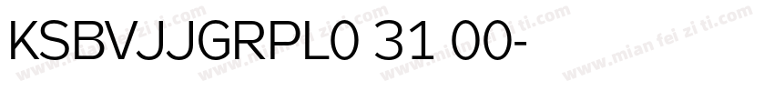 KSBVJJGRPL0 31 00字体转换